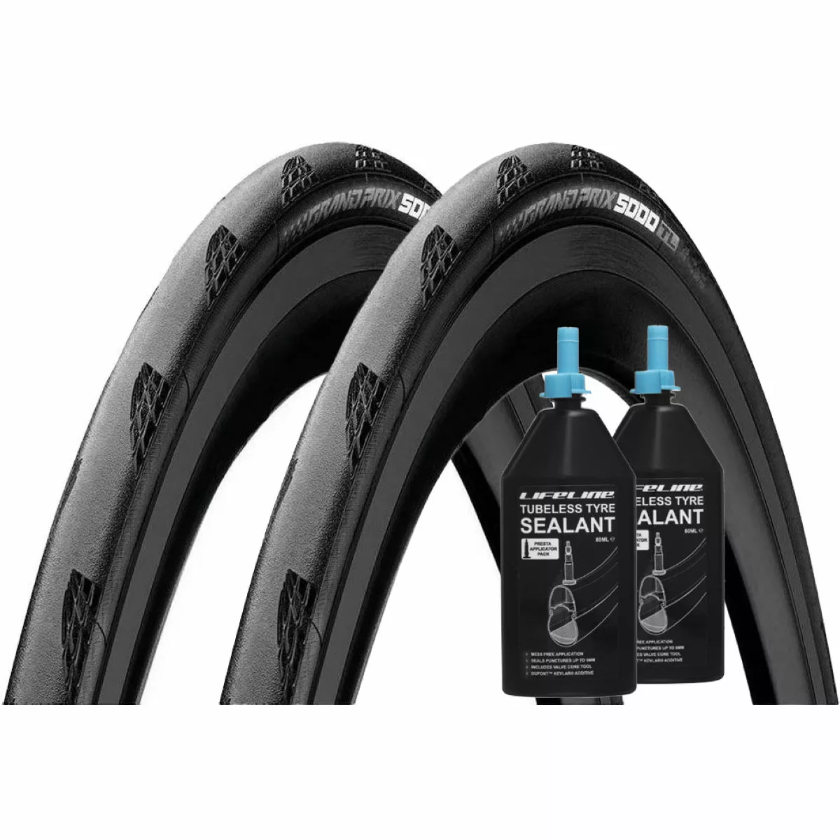 Continental Grand Prix 5000 Tubeless Tyres And Sealant 28c