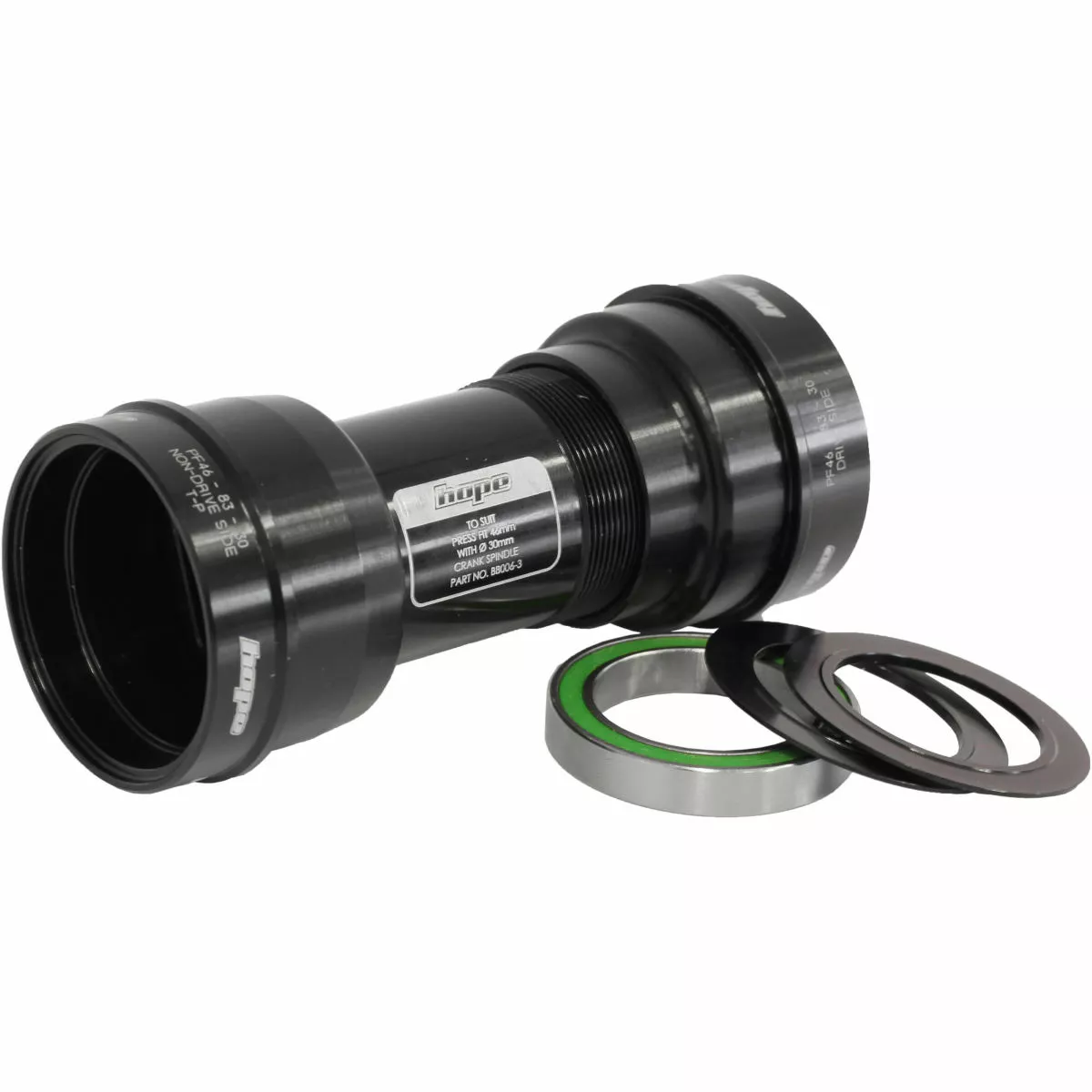 Hope - PressFit 46 Stainless Steel Bottom Bracket Black 7 - Image 3